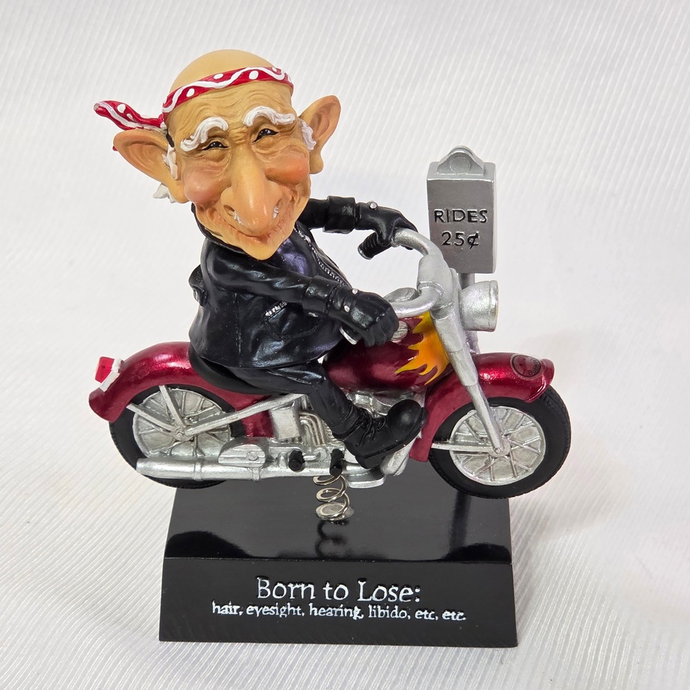 Westland Coots Born To Lose Biker Bobblehead 4965 Motorcycle 5.7" 14oz EUC